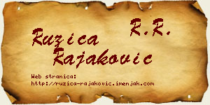 Ružica Rajaković vizit kartica